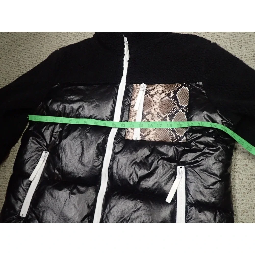 Marc New York Performance‎ Puffer Jacket Womens XL Black Excellent Mixed Media